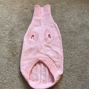 Soft Pink Knit Dog Sweater